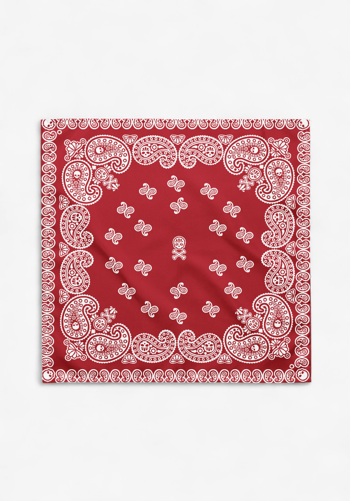Bandana Skull red