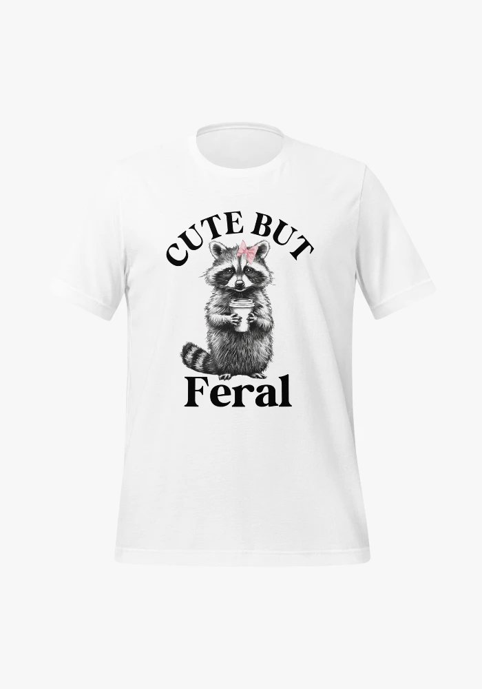 Cotton T-Shirt Cute but Feral